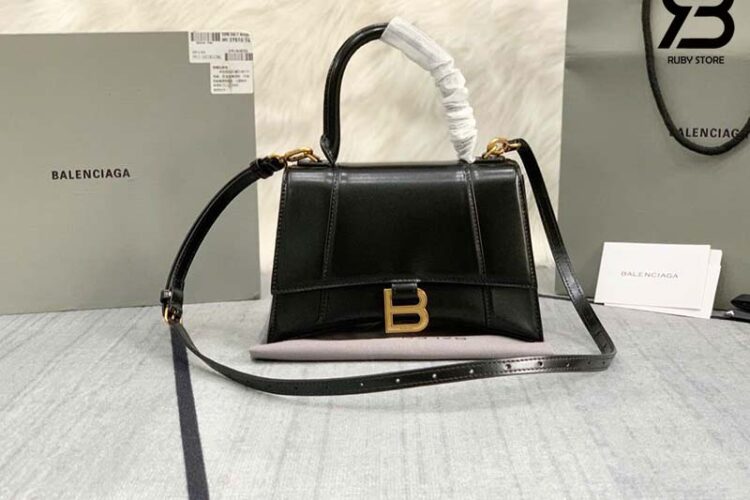 Túi Balenciaga Hourglass Small Bag Màu Đen 23CM Siêu Cấp Sale