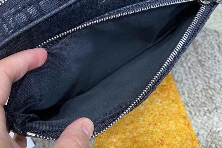 Túi Dior Saddle Triple Pouch Màu Đen Oblique Jacquard Siêu Cấp TT
