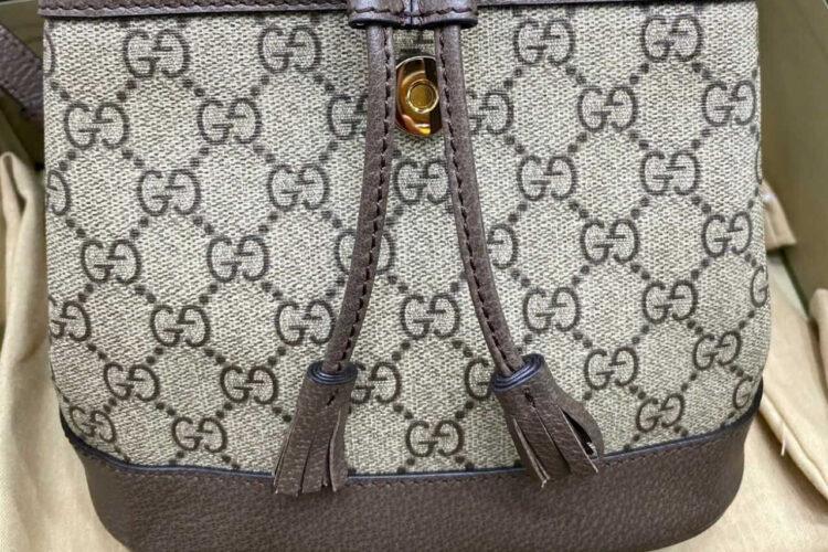 Ba Lô Gucci Ophidia Mini Backpack GG Supreme Brown Be Nâu