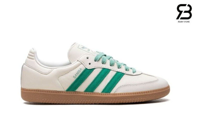 Giày Adidas Samba OG Off White Court Green Trắng Xanh Lá