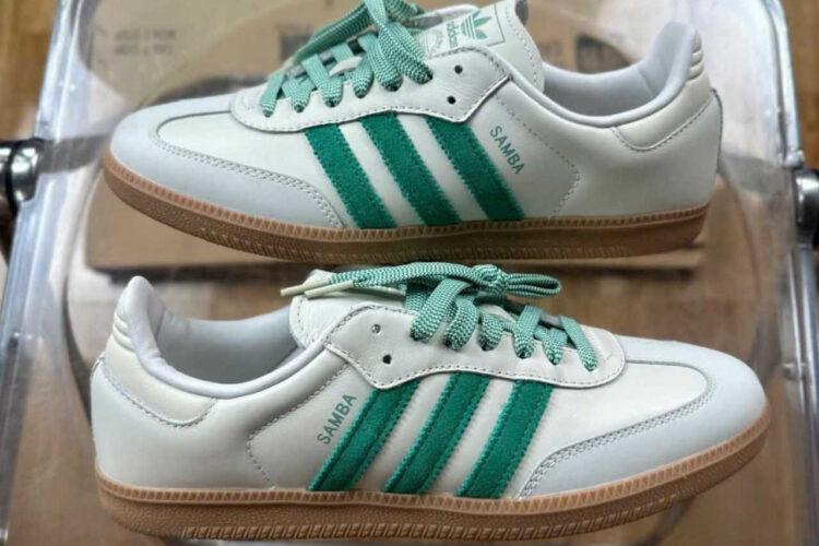 Giày Adidas Samba OG Off White Court Green Trắng Xanh Lá