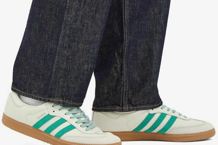 Giày Adidas Samba OG Off White Court Green Trắng Xanh Lá