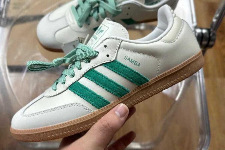 Giày Adidas Samba OG Off White Court Green Trắng Xanh Lá