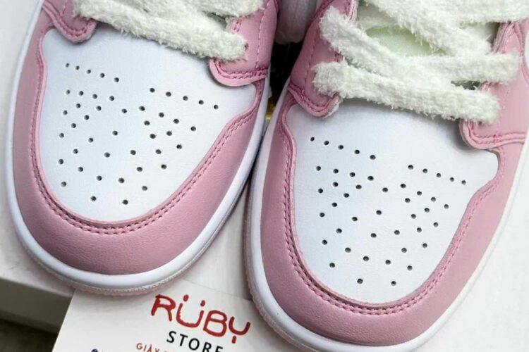 Giày Jordan 1 Low SE Paw Print Pink Foam Trắng hồng