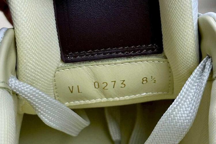 Giày LV Trainer 54 Signature Damier Ebene Canvas White Calfskin Trắng Nâu