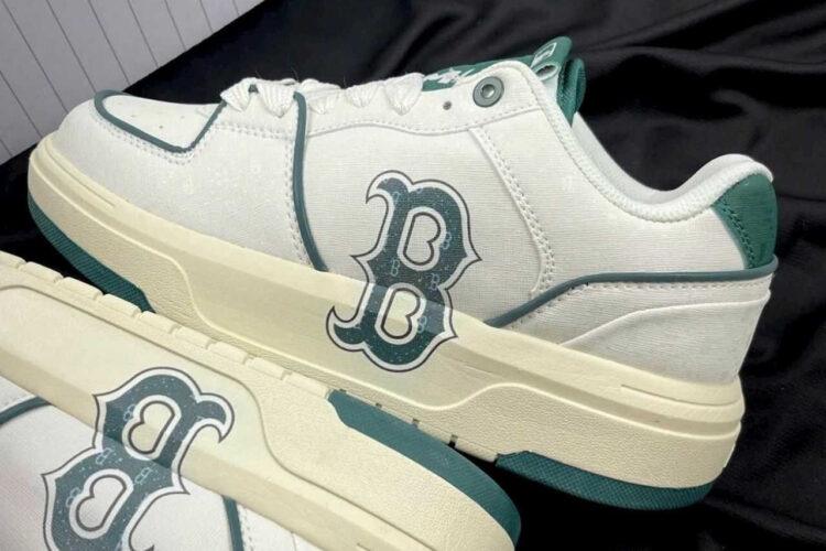Giày MLB Chunky Liner Monogram B White Green Trắng Xanh