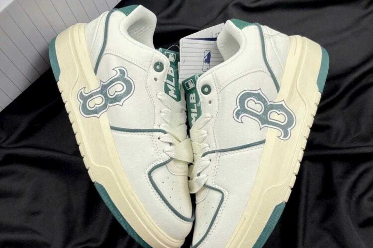 Giày MLB Chunky Liner Monogram B White Green Trắng Xanh