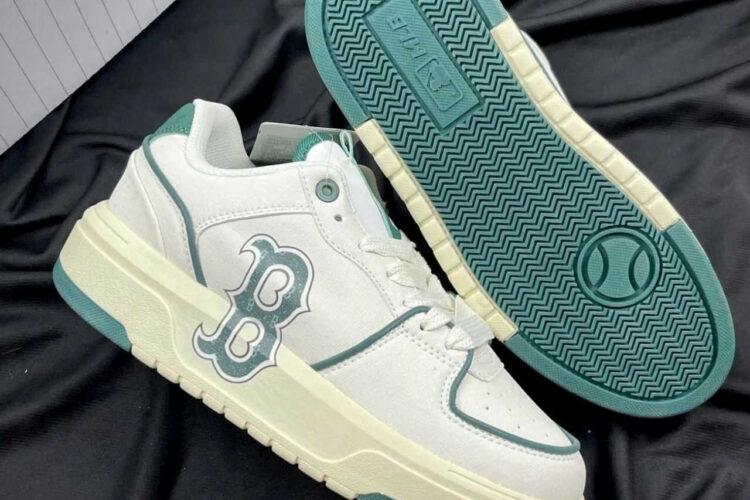 Giày MLB Chunky Liner Monogram B White Green Trắng Xanh