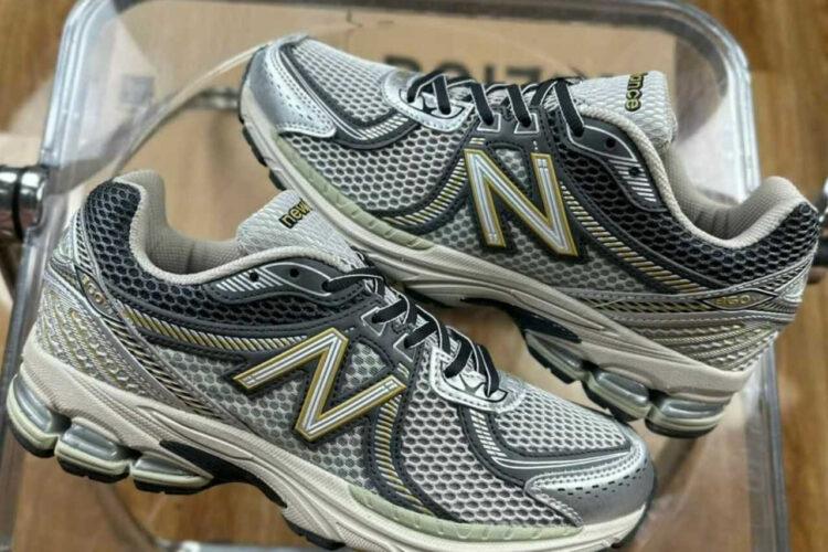 Giày New Balance 860 V2 Earth Rain Cloud Xám Vàng Đen