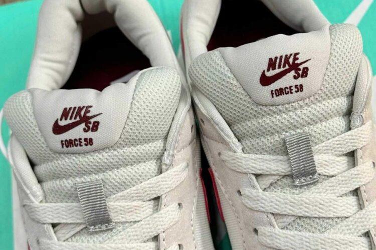 Giày Nike SB Force 58 Platinum Tint Dark Red Xám đỏ