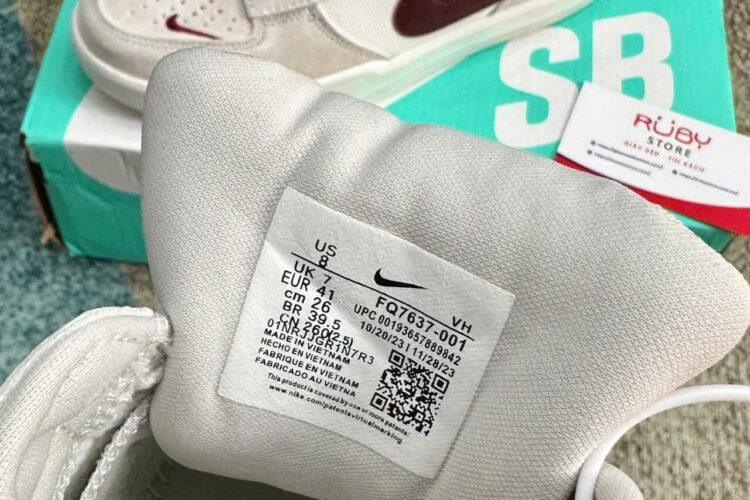 Giày Nike SB Force 58 Platinum Tint Dark Red Xám đỏ