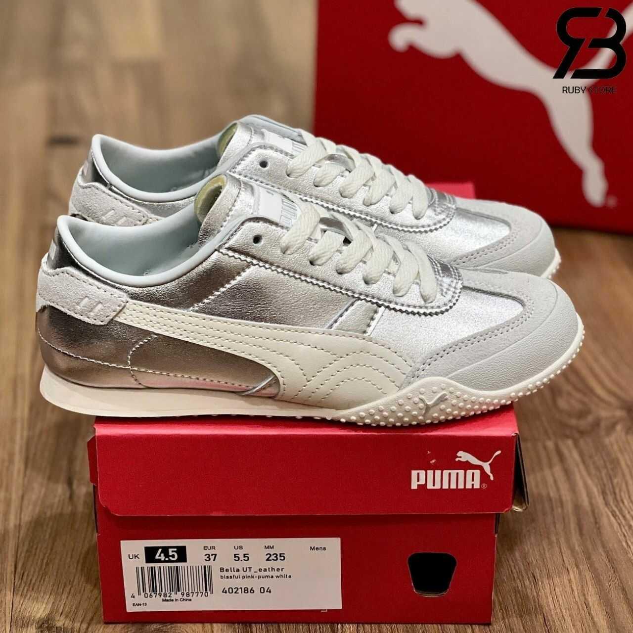 Giày Puma Bella UT Silver White Màu bạc trắng