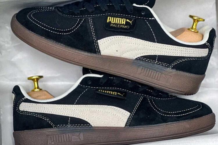 Giày Puma Palermo Vintage Black Ivory Gum đen trắng