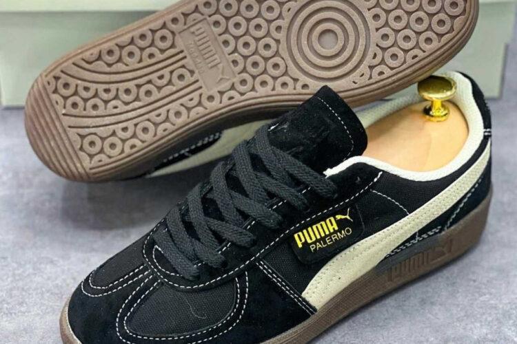 Giày Puma Palermo Vintage Black Ivory Gum đen trắng