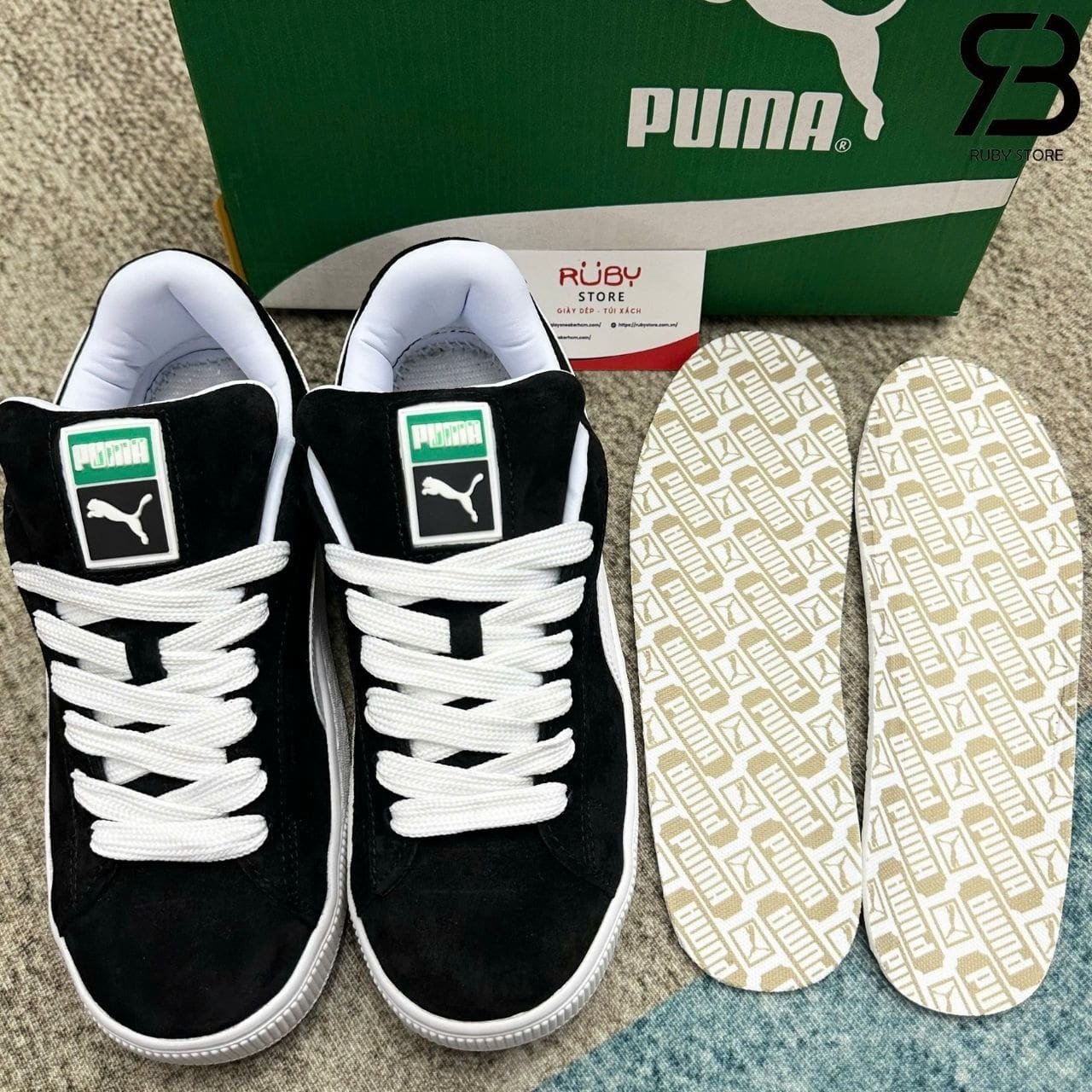 Giày Puma Suede XL Profoam Black White đen trắng