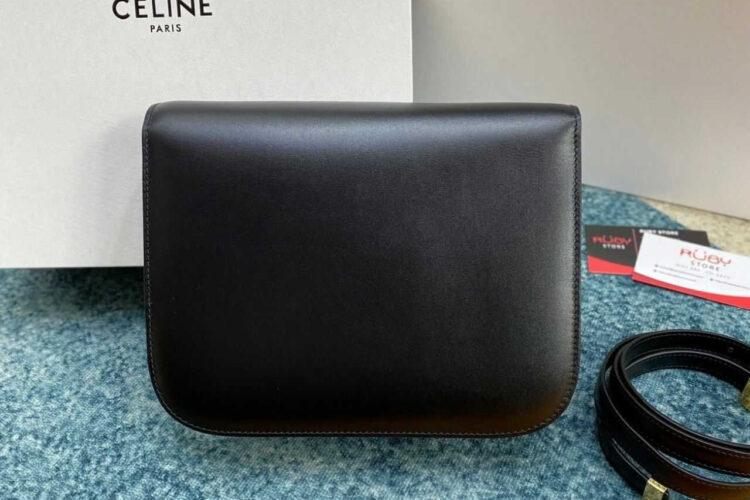 Túi Celine Medium Classic Bag Black Box Calfskin Màu Đen