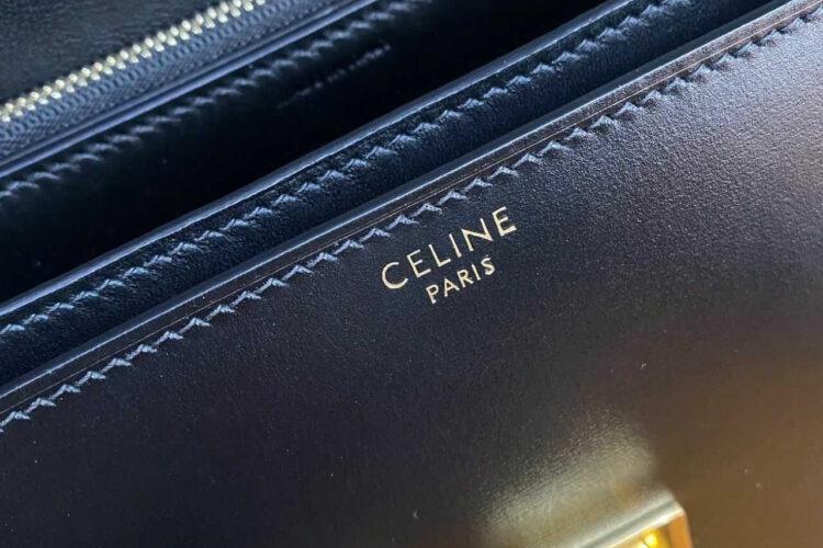 Túi Celine Medium Classic Bag Black Box Calfskin Màu Đen