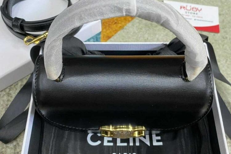 Túi Celine Mini Besace Clea In Black Calfskin Đen