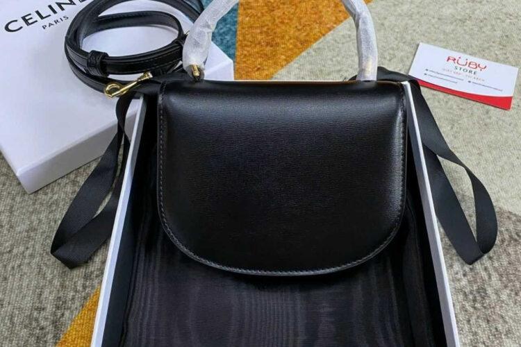 Túi Celine Mini Besace Clea In Black Calfskin Đen