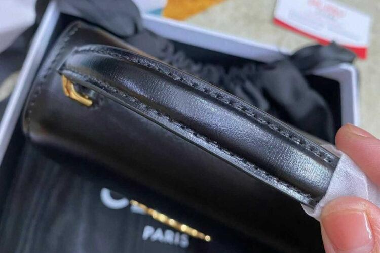 Túi Celine Mini Besace Clea In Black Calfskin Đen