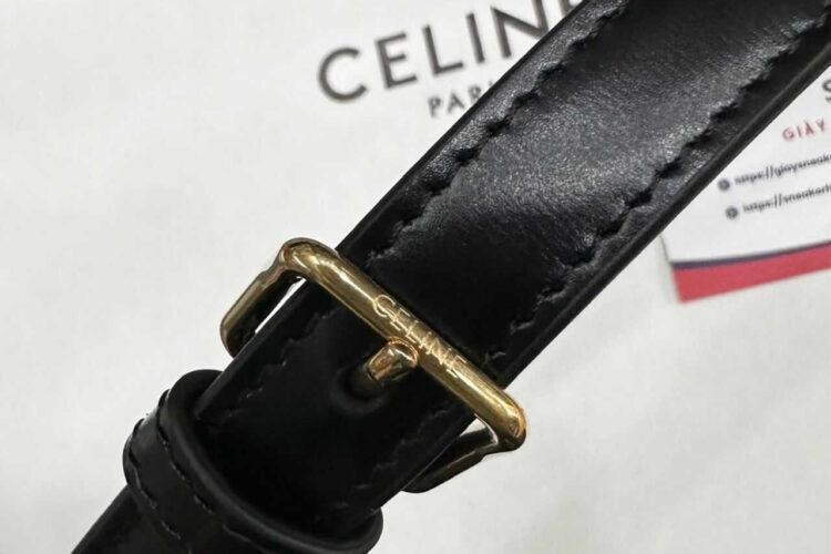Túi Celine Teen Triomphe Bag Black Box Calfskin Đen