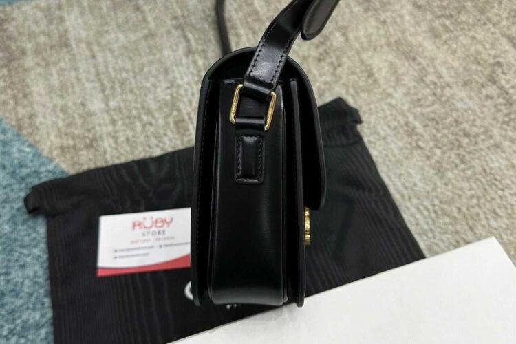 Túi Celine Teen Triomphe Bag Black Box Calfskin Đen