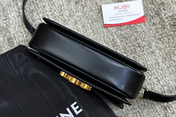 Túi Celine Teen Triomphe Bag Black Box Calfskin Đen