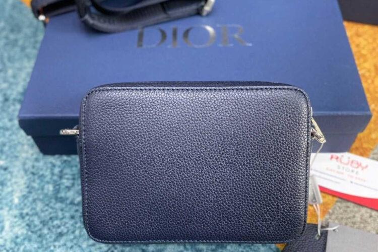Túi Dior Air JD Zipped Around Pouch With Strap Navy Calfskin Màu Xanh