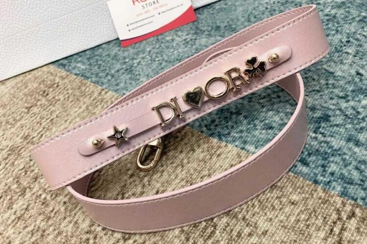 Túi Dior Small Lady Pearl Pink Lambskin GHW Hồng Ngọc Trai