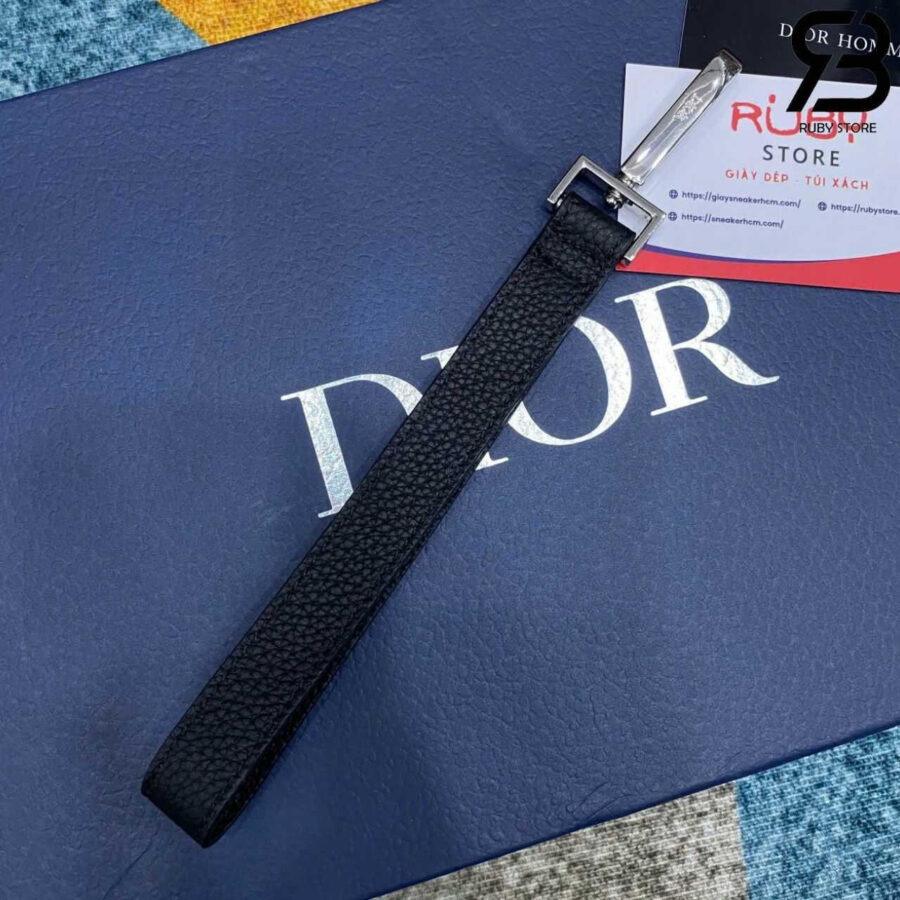 Túi Dior Triangle Cluth Bag Beige Black Jacquard And Leather Màu Be