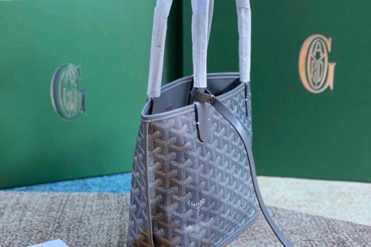 Túi Goyard Anjou Mini Reversible Bag Goyardine Grey Màu Xám