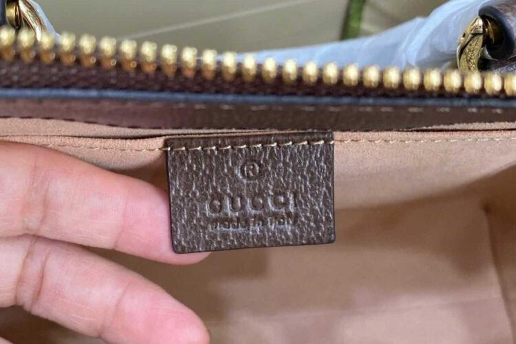 Túi Gucci Ophidia Mini Tote Bag Beige Ebony GG Supreme Brown Nâu