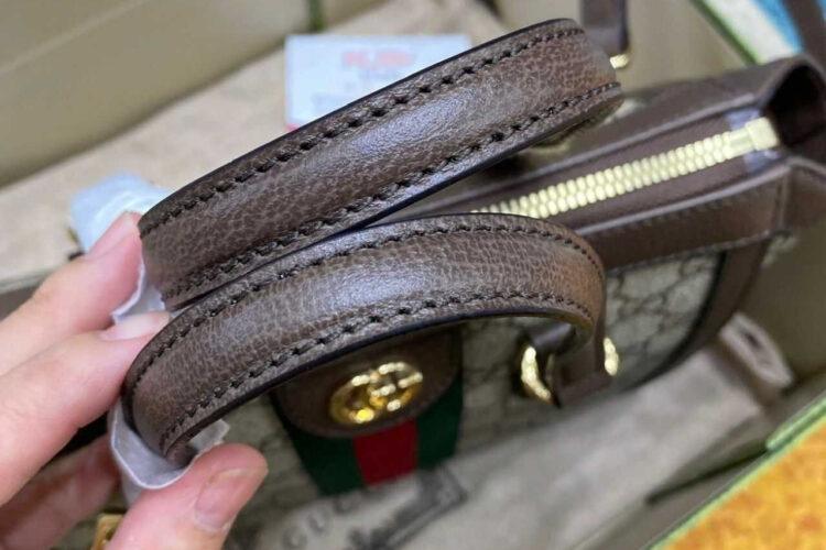Túi Gucci Ophidia Mini Tote Bag Beige Ebony GG Supreme Brown Nâu