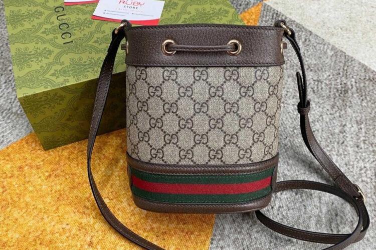 Túi Gucci Ophidia Mini Tote Bag Beige Ebony Supreme