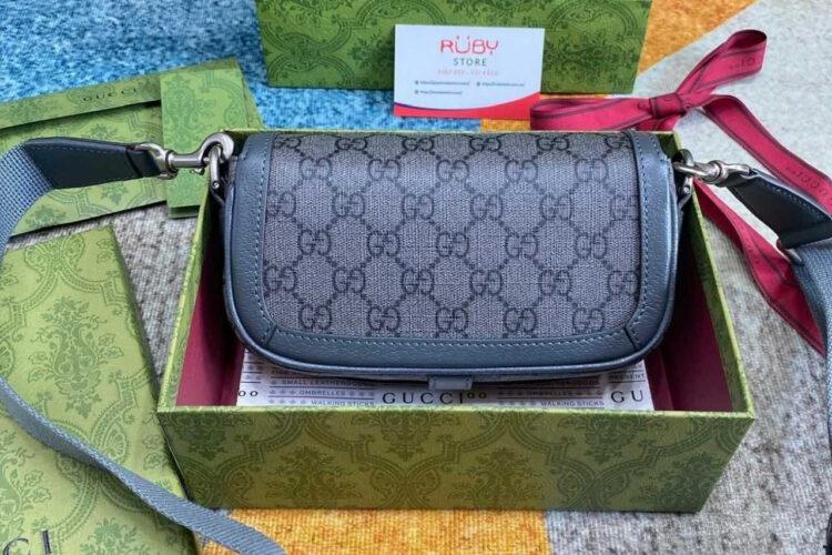 Túi Gucci Ophidia Super Mini Shoulder Bag Grey GG Supreme Xám