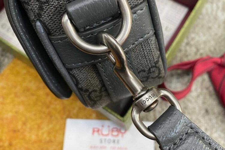 Túi Gucci Ophidia Super Mini Shoulder Bag Grey GG Supreme Xám