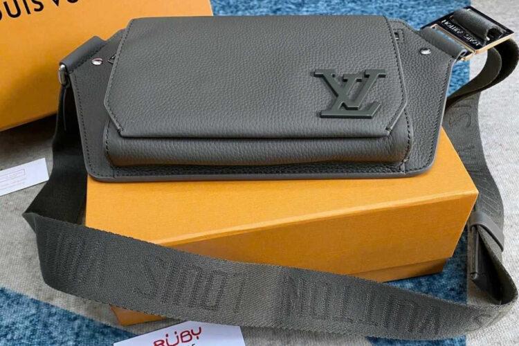 Túi LV Aerogram Takeoff Sling Bag M21364 Khaki Màu Xanh Rêu