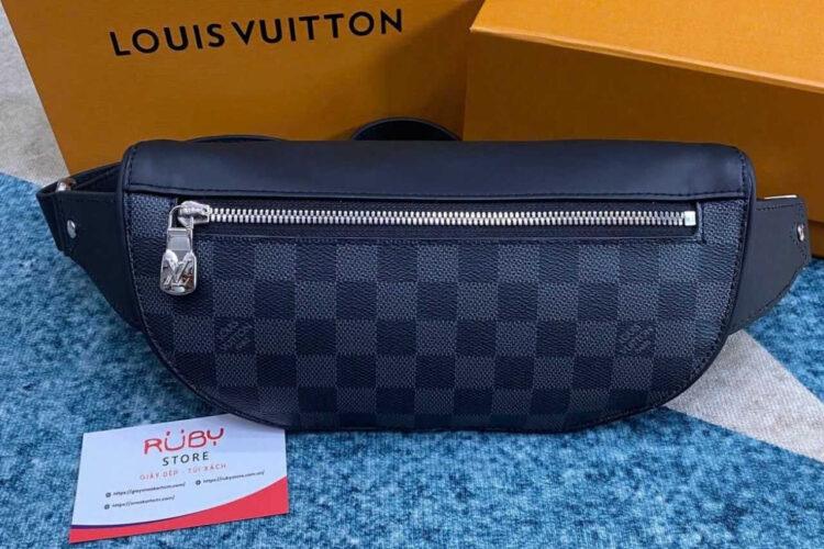 Túi LV Campus Bumbag N40362 Damier Graphite Đen Xám