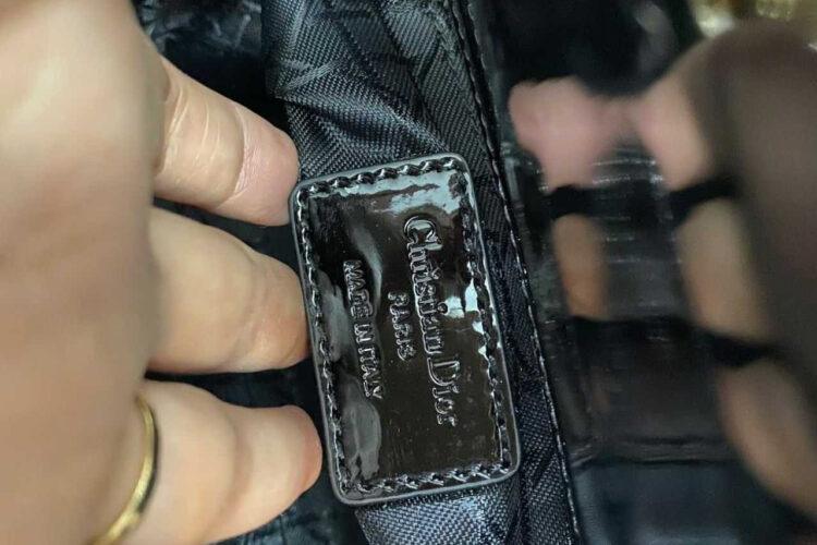 Túi Mini Lady Dior Black Patent Calfskin GHW Đen Bóng