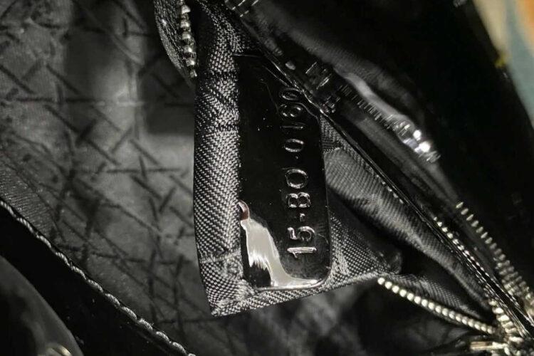 Túi Mini Lady Dior Black Patent Calfskin SHW Màu Đen