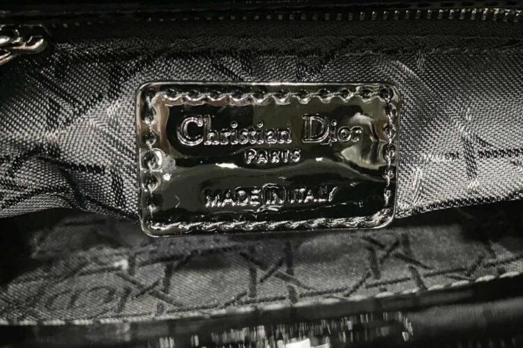 Túi Mini Lady Dior Black Patent Calfskin SHW Màu Đen