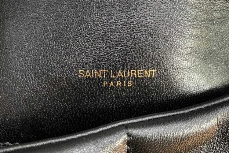 Túi YSL Small Puffer Bag Black Lambskin GHW Đen Khóa Vàng