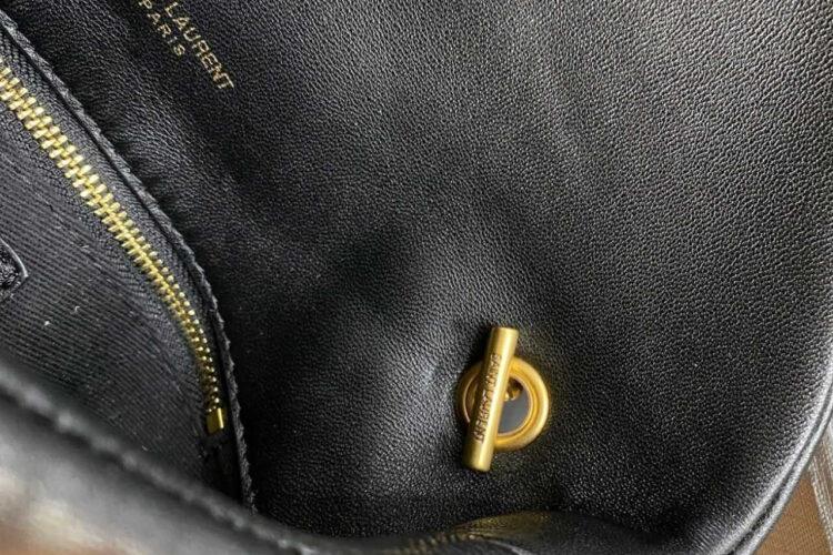 Túi YSL Toy Puffer Chain Bag Black Lambskin GHW Đen Khóa Vàng