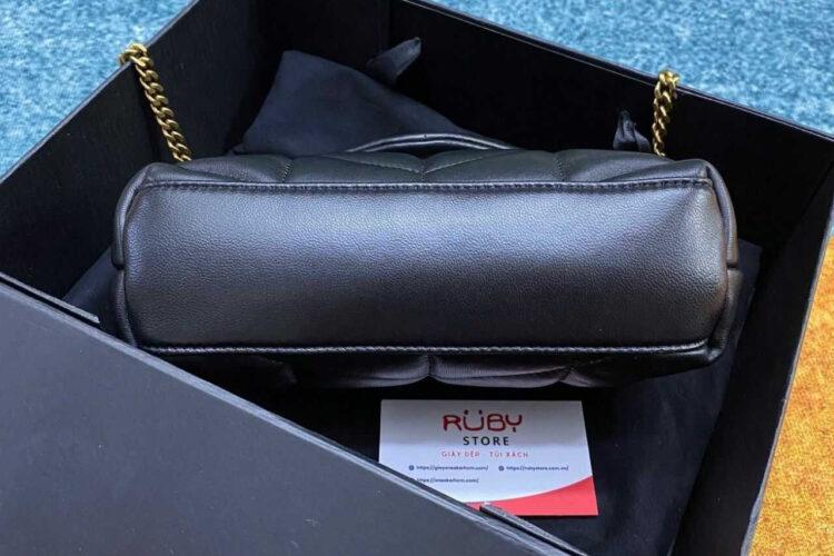 Túi YSL Toy Puffer Chain Bag Black Lambskin GHW Đen Khóa Vàng