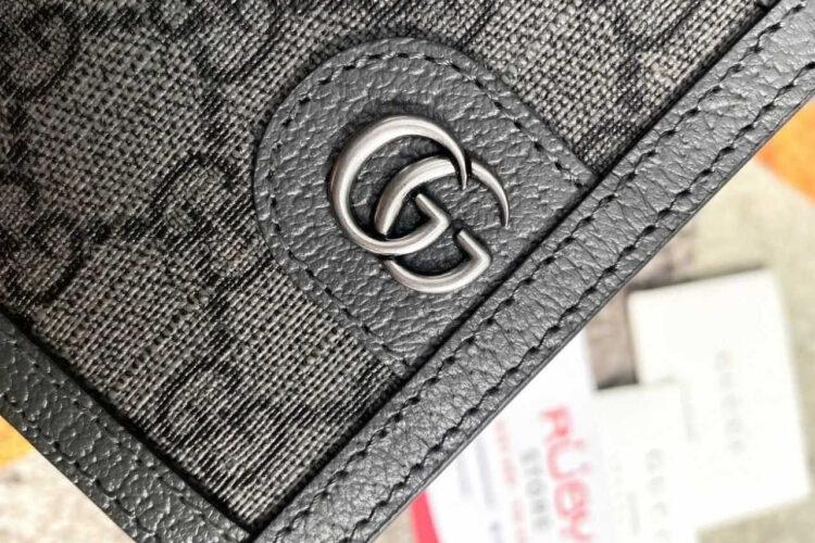 Ví Gucci Ophidia Bi Fold Wallet Grey GG Supreme Xám Best