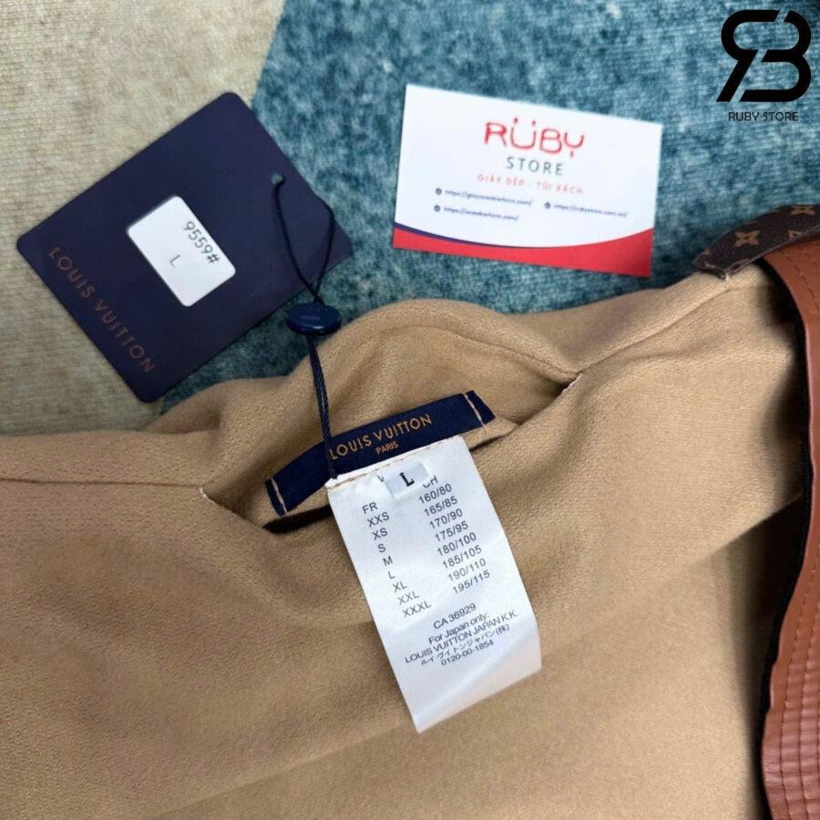 Áo Khoác LV Double Face Hooded Wrap Coat Giant Monogram