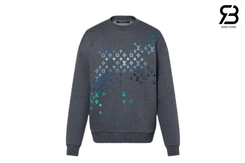 Áo LV Sweater Grey Multicolor Monogram Màu Xám