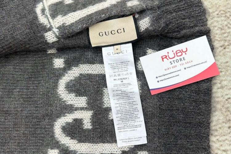 Áo Len Gucci Reversible GG Mohair Cardigan Beige Brown Màu Nâu Be