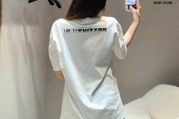 Áo Thun LV Graphic Cotton T-Shirt 37th America s Cup Milky White