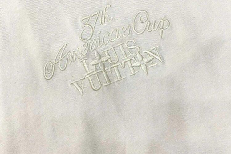 Áo Thun LV Graphic Cotton T-Shirt 37th America s Cup Milky White